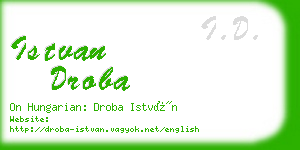 istvan droba business card